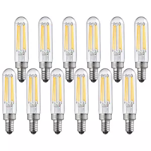 12-Pack E12 Candelabra Bulb, Dimmable T6 LED Bulb, Clear Glass, 2700K Soft White - Picture 1 of 7
