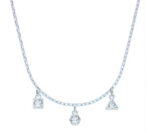 NEW IN BOX SEALED SWAROVSKI CRYSTAL TRIO PENDANT WHITE 5568012 CRY/RHS - Picture 1 of 6