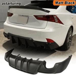 For LEXUS ISF IS F IS250 IS350 IS300 2013-16 Matt Black Rear Bumper Diffuser Lip - Picture 1 of 12