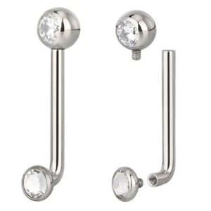 14G 1/2 Titan klar CZ Innengewinde Christina Vaginalhaube VCH Schmuck - Bild 1 von 4