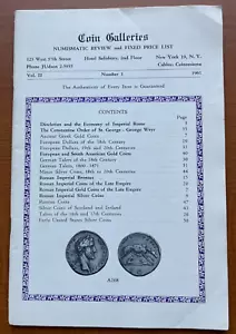 Coin Galleries Fixed Price List by Numismatic Review - Picture 1 of 2