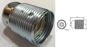 1031/F/ARG PORTALAMPADE E27 FILETTATO FINITURA ARGENTO COMPLETO 2 GHIERE - Foto 1 di 1