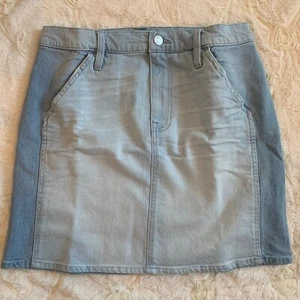 J. Crew Denim Minirock zweifarbig blau Jeans neu Größe 28 neu mit Etikett $ 78 - Bild 1 von 9