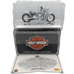 Harley Davidson Street Stalker Diecast Model Maisto 1:18 Scale Silver On Base - Picture 1 of 9