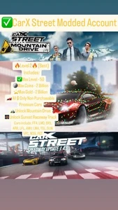 CarX Street Modded Premium Account Max Level, Money + Gold + All Premium Cars! - Picture 1 of 22