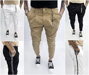 Pantalone Uomo Cotone Elastico Capri Primaverile fascia laterale cavallo basso - Imagen 1 de 19