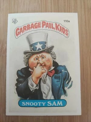 Topps UK Garbage Pail Kids 1986 Series 3 OS3 Sticker card Snooty Sam 110a - Image 1 of 2