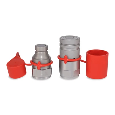 1″ Flat Face Hydraulic Quick Couplers Set - 1-1/4″ NPT Thread - Image 1 of 4