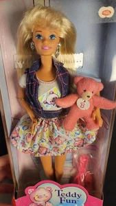 NEU VERSIEGELT Teddybär Fun Barbie Puppe 1996 Hills Special Edition Mattel RAR - Bild 1 von 9