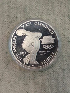 Modern Commemorative Dollar Proof Strike 1983-S L.A. Olympics, Discus Thrower - Picture 1 of 3