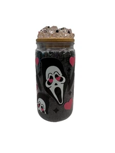 Halloween Ghost Face Scream Clear Actylic 16oz Taza con Pajita y Tapa Decorativa - Imagen 1 de 6