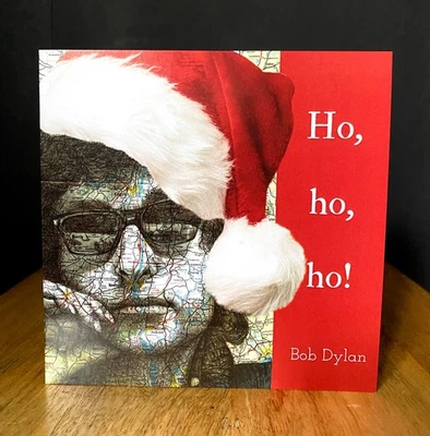 THE ART OF THE NORTH Bob Dylan Inspired Christmas card. Pen Drawing on Map .Blank Inside