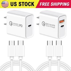 Mesmart For Samsung Galaxy A16 A15 A35 A55 Fast PD/USB A+C Wall Charger+1M Cable - Picture 1 of 24