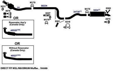 Junta de brida de tubo de escape para Chevrolet HHR 2006-2007 2,2 L L4 GAS DOHC Foto 1 de 4