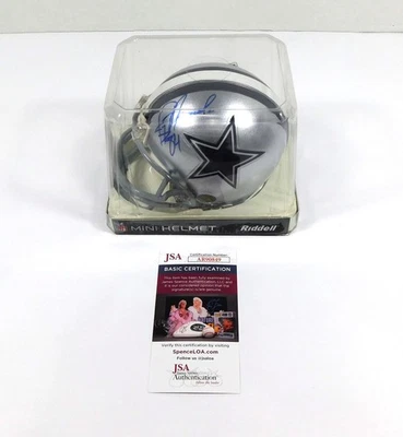Jay Novacek Signed Cowboys Mini Football Helmet JSA Auto AR90849 - Image 1 of 4