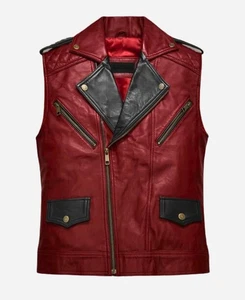 Chris Hemsworth Thor Love and Thunder Red Leather Vest - Picture 1 of 4