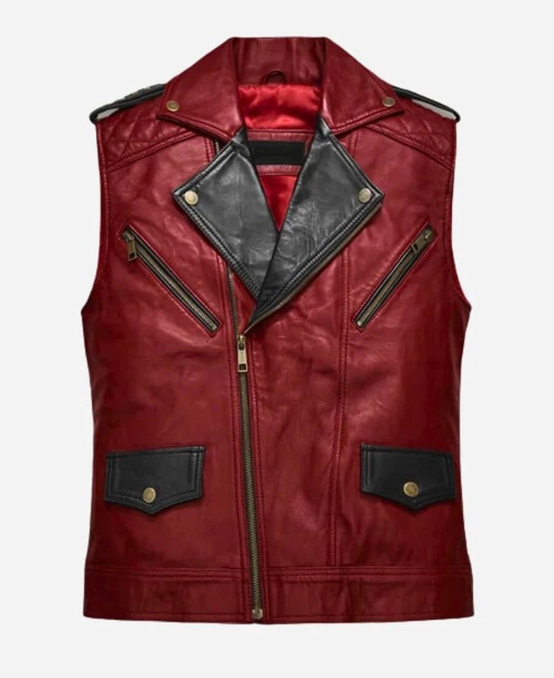 Chris Hemsworth Thor Love and Thunder Red Leather Vest - Image 1 of 4