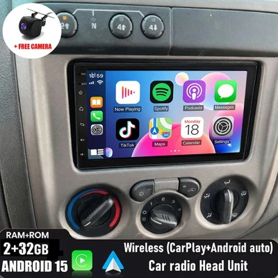 Apple Carplay Stereo Radio Android 15 GPS +Camera  For 2004-2012 Chevy Colorado - Image 1 of 4