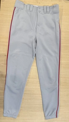 Mizuno Performance Baseball Pants #89730 Gray with Red Pin. Size Large - Image 1 of 4