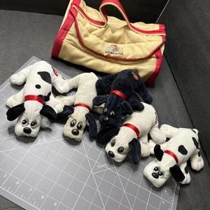 Vintage 1986 Tonka Pound Puppies Newborns Welpentrage mit 5 Welpen - Bild 1 von 12