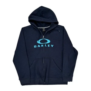 Oakley Spellout Hoodie - 2XL Navy Cotton Blend - Picture 1 of 8