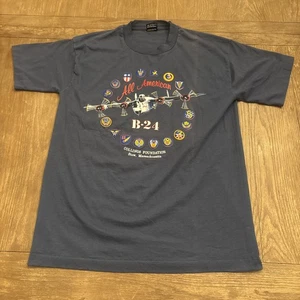 Vintage B-24 Plane T-Shirt - Collings Foundation - Size L - USA Made - Bild 1 von 7