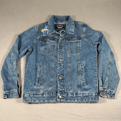 Members Only Denim Jacket Mens Medium Blue Space Jam A New Legacy Graphic Print - Image 1 of 4