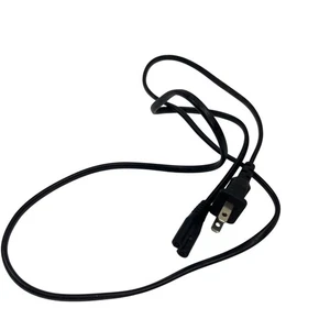 Cable de alimentación negro de 2 clavijas para electrónica y pequeños electrodomésticos 53a - Imagen 1 de 5