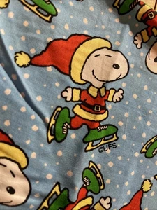 Vintage Christmas Snoopy Sack 13” X 9” Bag Handmade With Simple Closure - Picture 1 of 12
