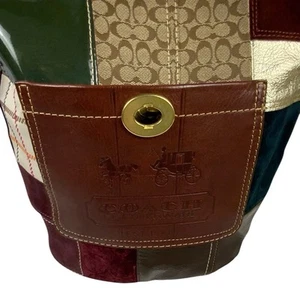 Coach Bleeker Y2K Limited Edition Holiday Patchwork Hobo Style Bag Vintage - Picture 1 of 13