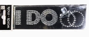 Wedding I Do Diamond Rings Clear Gemstones Me & My Big Ideas 3D Stickers - Picture 1 of 2