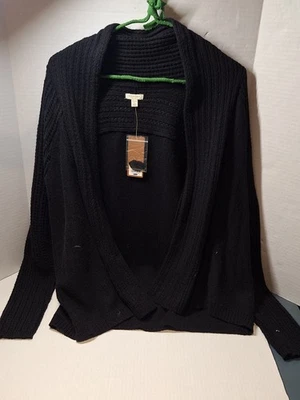 Кардиган Sonoma, размер маленький большой, черный, вязаный кабель, новый с ярлыками - Изображение 1 из 4