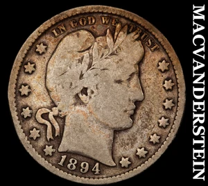 1894 Barber Quarter - Scarce  Better Date  No Reserve  #F9442 - Picture 1 of 2