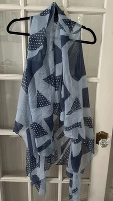Chaleco azul a lunares chal envolvente para mujer talla única encubrimiento estilo bohemio bohemio Foto 1 de 4