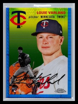 Louie Varland RC Twins #115 Topps 2023 Chrome Platinum Anniversary Blue Prism - Image 1 of 2