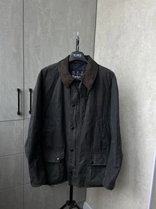 Vintage Rare Barbour Care Polo Club Wax Waxed Jacket Trench Mens Size XL - Picture 1 of 21