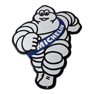 Vintage Michelin Tires Bibendum Sign - Gas Pump Automobile Tires Service Sign - Picture 1 of 14