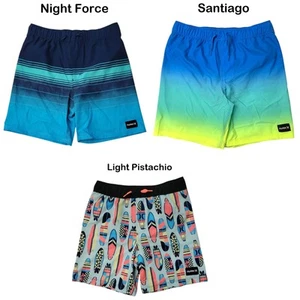 Hurley Boys Pull-On Draw-Cord Back Pocket Swim Trunk - Picture 1 of 12