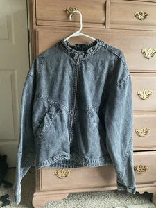 BoohooMAN Blue Denim Trucker Jacket Sherpa Collar, Size Medium, Washed - Picture 1 of 3