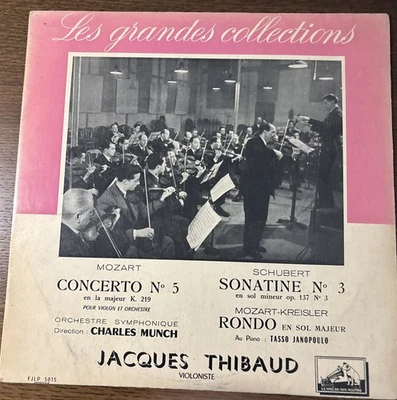 J. THIBAUD  MOZART concerto no 5  SCHUBERT sonatine RARE French RCA FJLP 5015 - Image 1 of 4