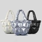 Down Padding Quilted Puffy Handbag Down Cotton Padded Underarm Bag  Women