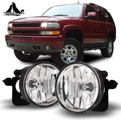 Clear Fog Lights Replacement For 2000-2006 Chevy Tahoe Z71/00-05 Pontiac Sunfire - Image 1 of 4