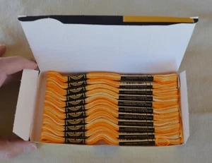 11 Skeins 100% Cotton Embroidery Floss Variegated Yellow 90 Made France 6 Strand - Picture 1 of 14