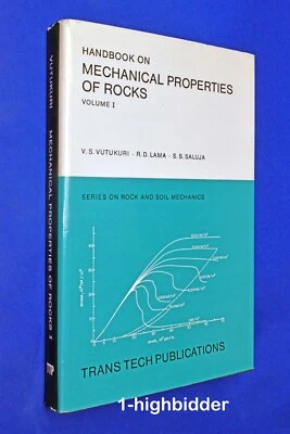 1974 Handbook on Mechanical Properties of Rocks Vol 1 1st HCDJ Vutukuri Lama - Image 1 of 4