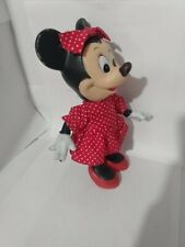 Vintage OOAK Minnie Mouse Walt Disney Productions 8" Doll Red Dress Hong kong 