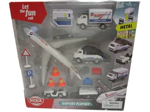 Majorette Dickie Airport Playset for Kids with Die-Cast Airplane Ground Support - Picture 1 of 2