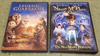 2 DVD MOVIE LOT~NANNY MCPHEE & LEGEND OF THE GUARDIANS OWLS OF GA'HOOLE w/CASES - Image 1 of 4