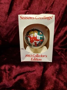 Campbells Soup Kids Collectors 1983 Glass Ball Christmas Ornament Vintage - Picture 1 of 6