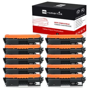 10x 051 CRG-051 BLACK Toner for Canon imageCLASS LBP162dw LBP160 MF264dw MF263dn - Picture 1 of 4