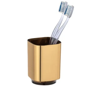 Taza de cepillado dental AURON, dorada, WENKO - Imagen 1 de 2